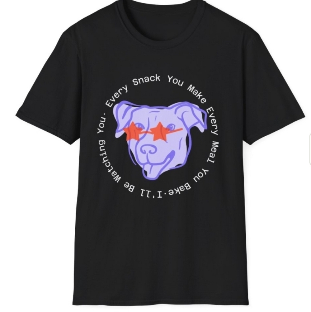Black Dog Graphic T-Shirt For Dog Lovers